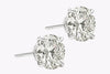 GIA Certified 6.08 Carats Total Round Brilliant Cut Diamond Stud Earrings in Platinum