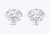 GIA Certified 8.42 Carats Total Diamond-Shaped Stud Earrings in Platinum