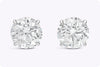 8.65 Carats Total Round Brilliant Cut Diamond Stud Earrings in Platinum