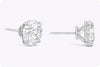 8.65 Carats Total Round Brilliant Cut Diamond Stud Earrings in Platinum