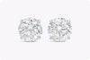 8.65 Carats Total Round Brilliant Cut Diamond Stud Earrings in Platinum