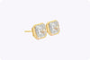 GIA 4.04 Radiant Cut Diamond Stud Earrings | Roman Malakov