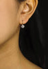 1.76 Carats Total Brilliant Round Shape Diamond Lever-Back Drop Earrings in White Gold