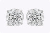 6.08 Carats Total Brilliant Round Shape Diamond Stud Earrings in White Gold