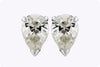 1.03 Carats Total Pear Shape Diamond Stud Earrings in White Gold