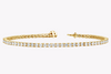 Total Round Brilliant Cut Diamond Tennis Bracelet in Yellow Gold