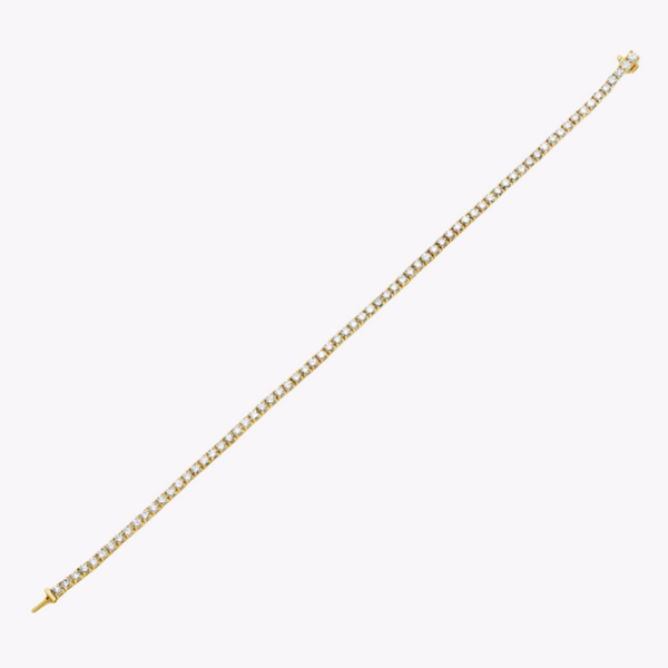 Brilliant Cut Diamond Tennis Bracelet in Yellow Gold