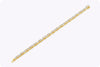 5.16 Carat Total Alternating Mixed-Cut Diamond Tennis Bracelet in Yellow Gold