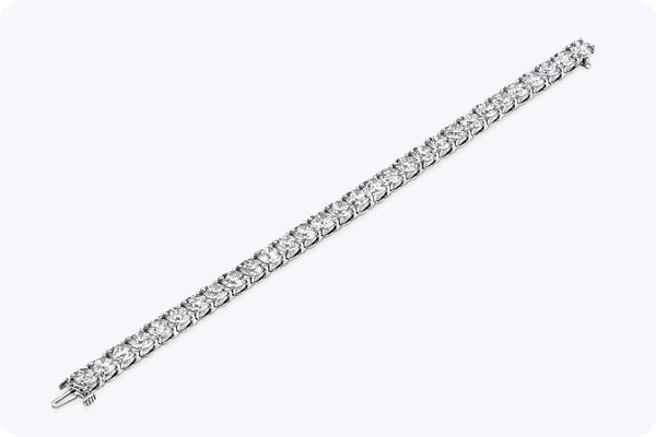 22.58 Carats Total Brilliant Round Cut Diamond Tennis Bracelet in Platinum