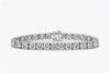 22.58 Carats Total Brilliant Round Cut Diamond Tennis Bracelet in Platinum