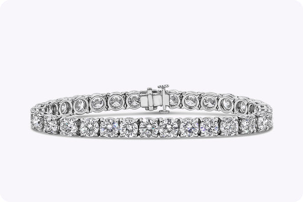 22.58 Carats Total Brilliant Round Cut Diamond Tennis Bracelet in Platinum