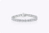 9.19 Carat Total Round Brilliant Cut Diamond Double Row Tennis Bracelet in White Gold