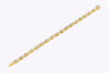 7.50 Carat Total Alternating Mixed-Cut Diamond Tennis Bracelet in Yellow Gold