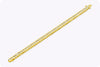 6.00 Carats Total Brilliant Round Diamond Half Bezel Tennis Bracelet in Yellow Gold