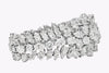 53.80 Carats Total Fancy Cut Diamond Bracelet in White Gold & Platinum