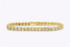 11.00 Carats Total Brilliant Round Cut Diamond Tennis Bracelet in Yellow Gold
