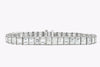 Baguette diamonds platinum tennis bracelet