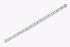 Baguette diamonds platinum tennis bracelet straight