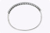 3.12 Carats Total Brilliant Round Shape Diamond Bangle Bracelet in White Gold