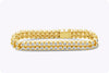 10.37 Carat Total Brilliant Round Shape Diamond Double-Row Tennis Bracelet in Yellow Gold