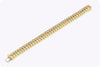 10.37 Carat Total Brilliant Round Shape Diamond Double-Row Tennis Bracelet in Yellow Gold