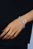 6.55 Carats Total Micro-Pave Diamond Chain Link Bracelet in White Gold