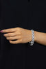 6.55 Carats Total Micro-Pave Diamond Chain Link Bracelet in White Gold