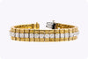 26.69 Carats Total Mixed Cut Yellow & White Diamond Fashion Bracelet in Two-Tone