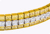 26.69 Carats Total Mixed Cut Yellow & White Diamond Fashion Bracelet in Two-Tone