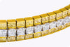 26.69 Carats Total Mixed Cut Yellow and White Diamond Fashion Bracelet in White Gold and Yellow Gold