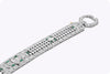 15.50 Carats Total Mixed-Cut Diamond and Emerald Antique Fashion Bracelet in Platinum