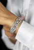 Antique Open-Work 14.30 Carats Fancy Cut Diamond Art Deco Bracelet in Platinum