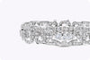 Antique Open-Work 14.30 Carats Fancy Cut Diamond Art Deco Bracelet in Platinum