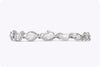 9.13 Carat Total Mixed Cut Diamond By the Yard Tennis Bracelet in White Gold