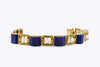 Lapis Lazuli Natural Pearl Yellow Gold Bracelet
