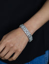 Antique 17.00 Carats Total Mixed Cut Diamond Art Deco Bracelet in Platinum