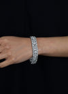 Antique 17.00 Carats Total Mixed Cut Diamond Art Deco Bracelet in Platinum