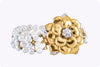 Wempe Diamond and Pearl Yellow Gold Flower Bracelet