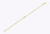 0.24 Carat One Stone Diamond by the Yard Bracelet in Yellow Gold