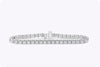 5.03 Carat Total Round Brilliant Cut Diamond Tennis Bracelet in White Gold