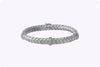  diamond and sapphire basket-weave braided bangle bracelet