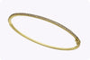 0.50 Carat Total Round Shape Diamond Bangle Bracelet in Yellow Gold