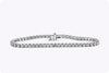 3.58 Carats Total Round Brilliant Cut Diamond Tennis Bracelet in White Gold