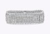 Oscar Heyman 51.88 Carats Total Asscher & Round Cut Diamond Multi-Row Bracelet in Platinum