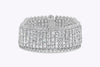 Oscar Heyman 51.88 Carats Total Asscher & Round Cut Diamond Multi-Row Bracelet in Platinum