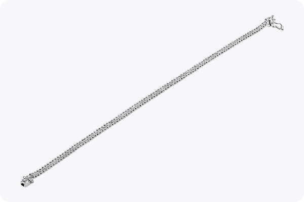 1.39 Carats Total Brilliant Round Shape Diamond Tennis Bracelet in White Gold