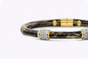 SOHO Jewelry 18K Yellow Gold Enamel and Diamond Bangle Bracelet