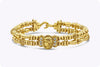 Seidengang Roman Portrait 0.12 Carat Diamond Retro Bracelet in Yellow Gold