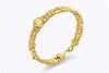 Seidengang Roman Portrait Diamond Gold Retro Bracelet in Yellow Gold