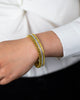 5.68 Carat Total Brilliant Round Shape Diamond Fashion Bracelet in Yellow Gold & Platinum